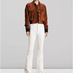 Rag & Bone Casey High Rise Flare Jean In Ecru 31